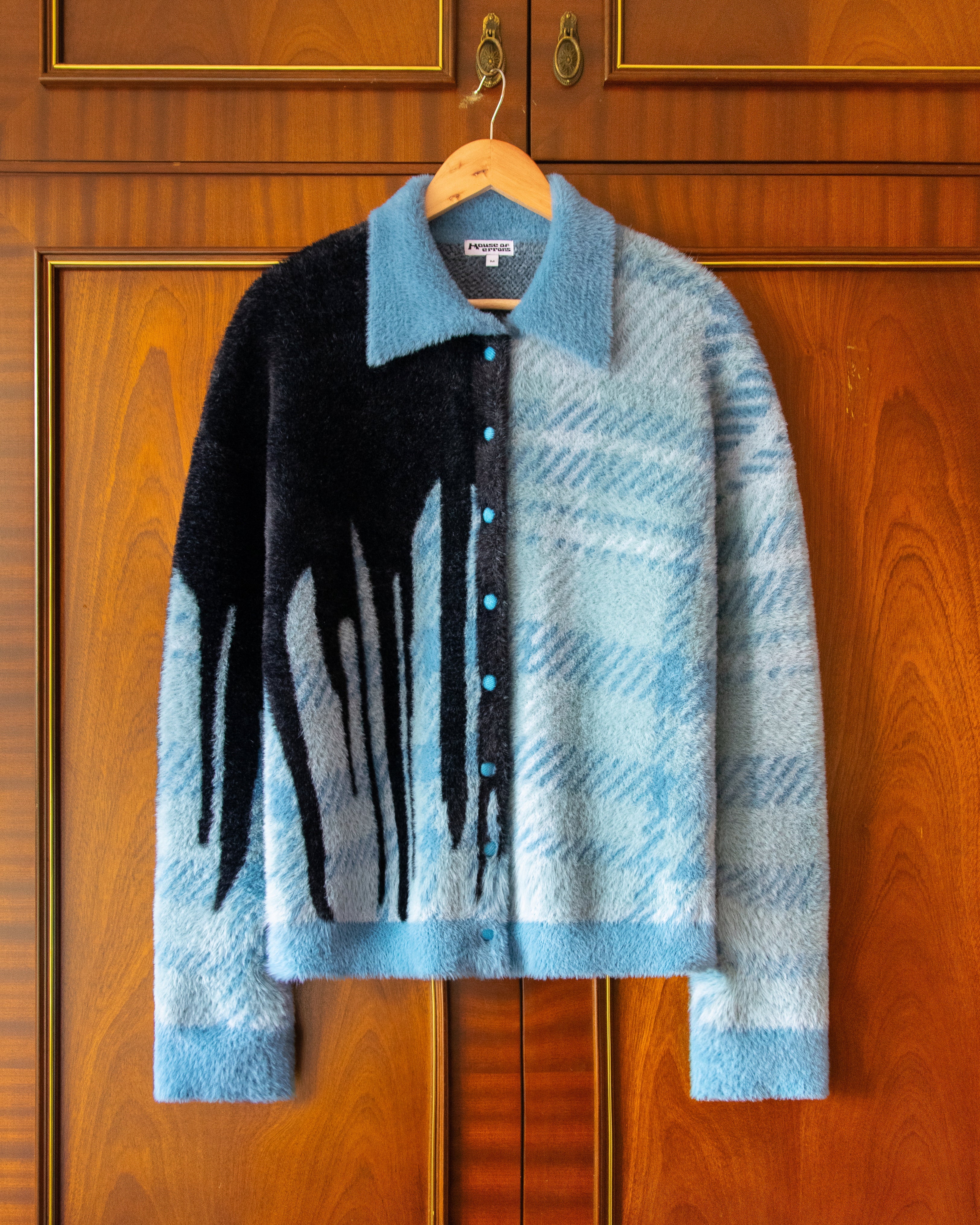 SHAGGY KNITTED CARDIGAN