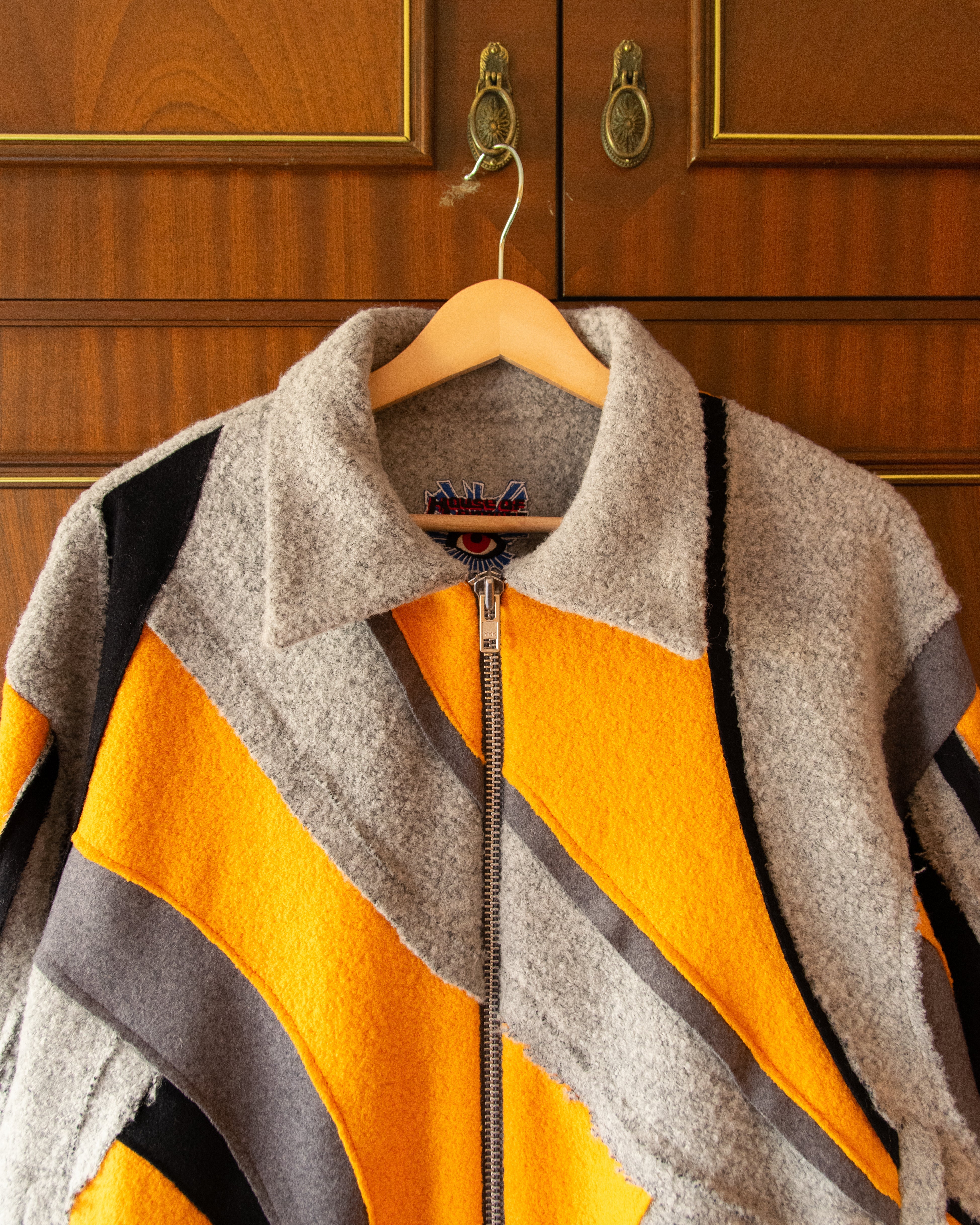 WOOL PATCHWORK JACKET