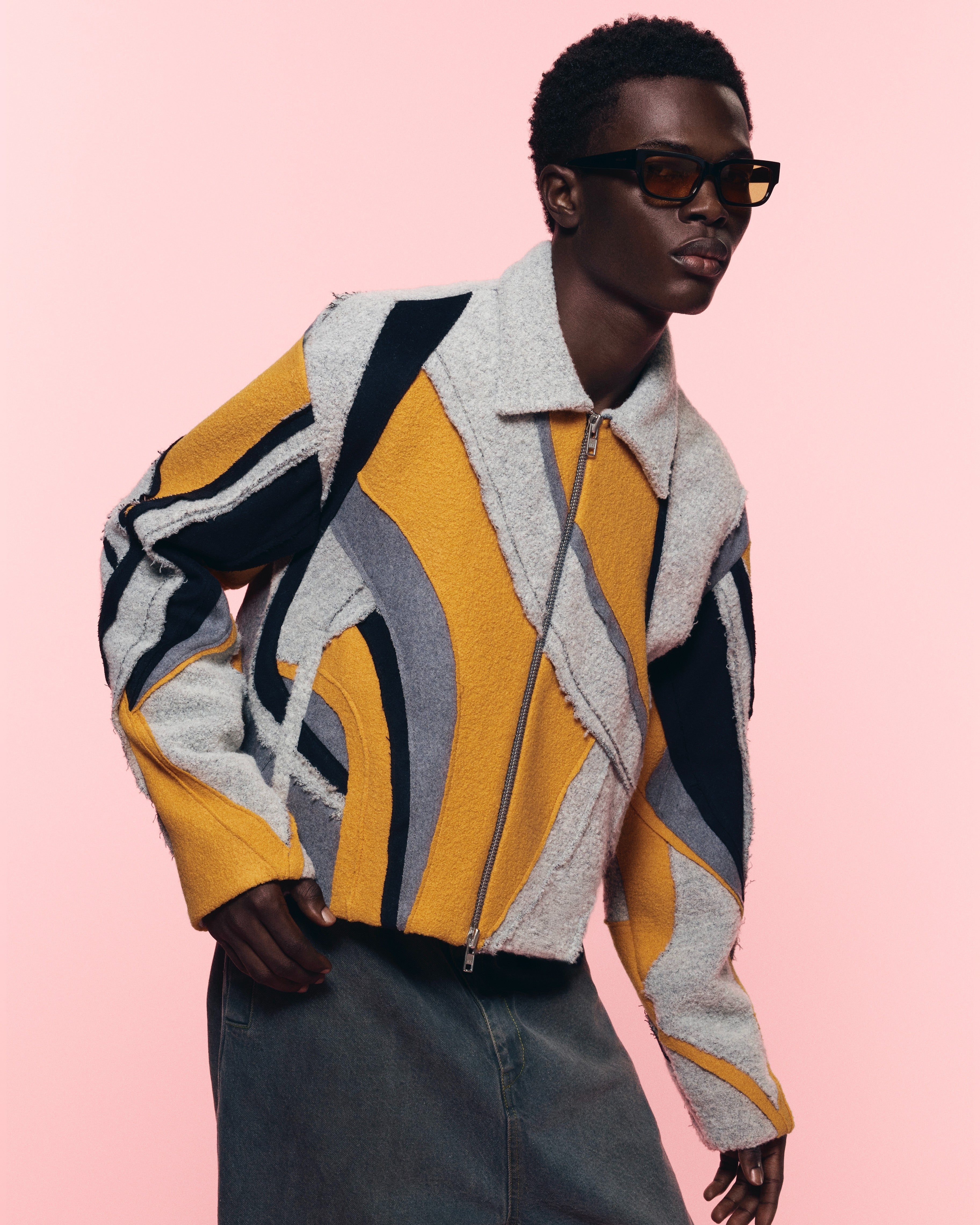 WOOL PATCHWORK JACKET