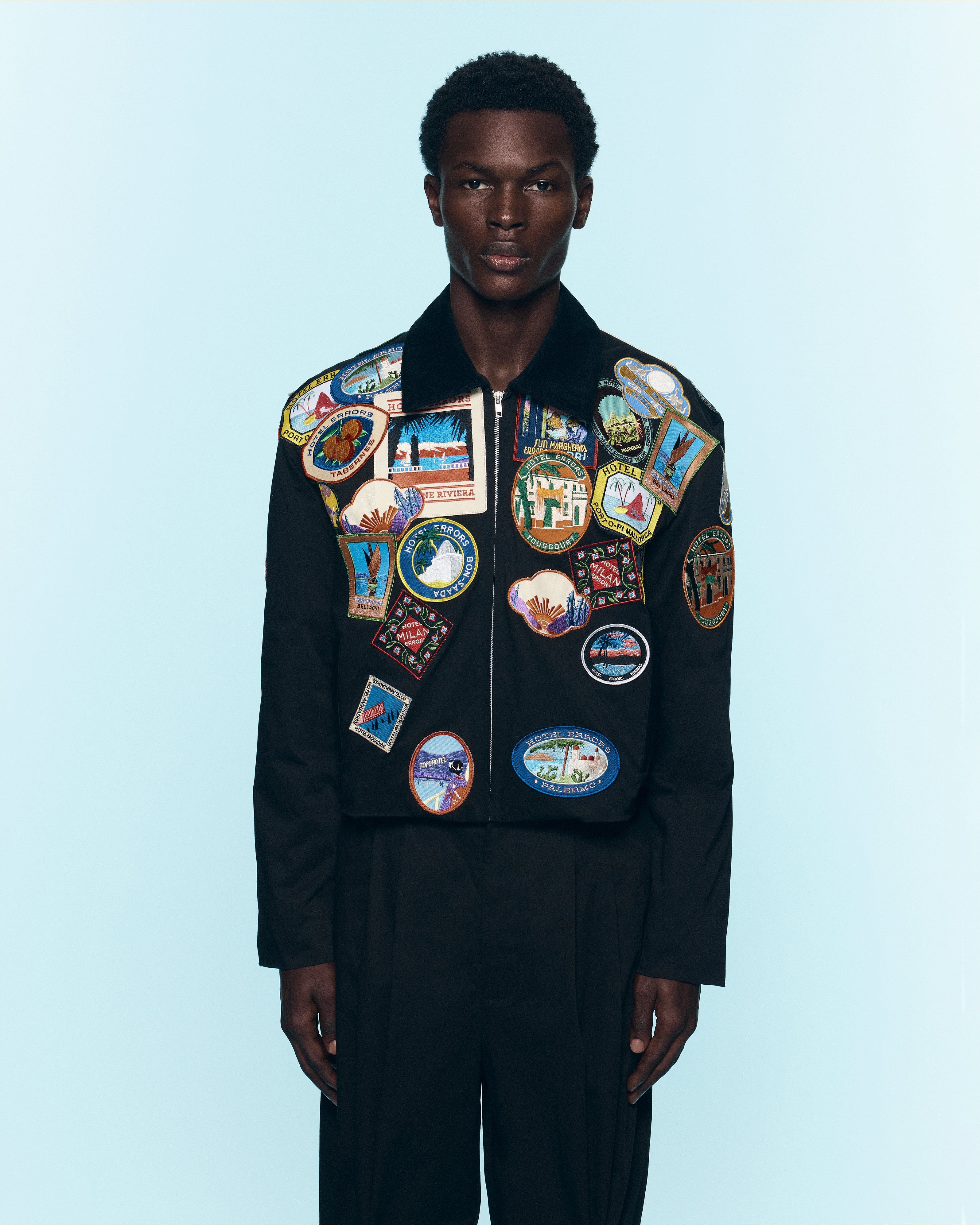 HOTEL ERRORS PATCH JACKET IN BLACK