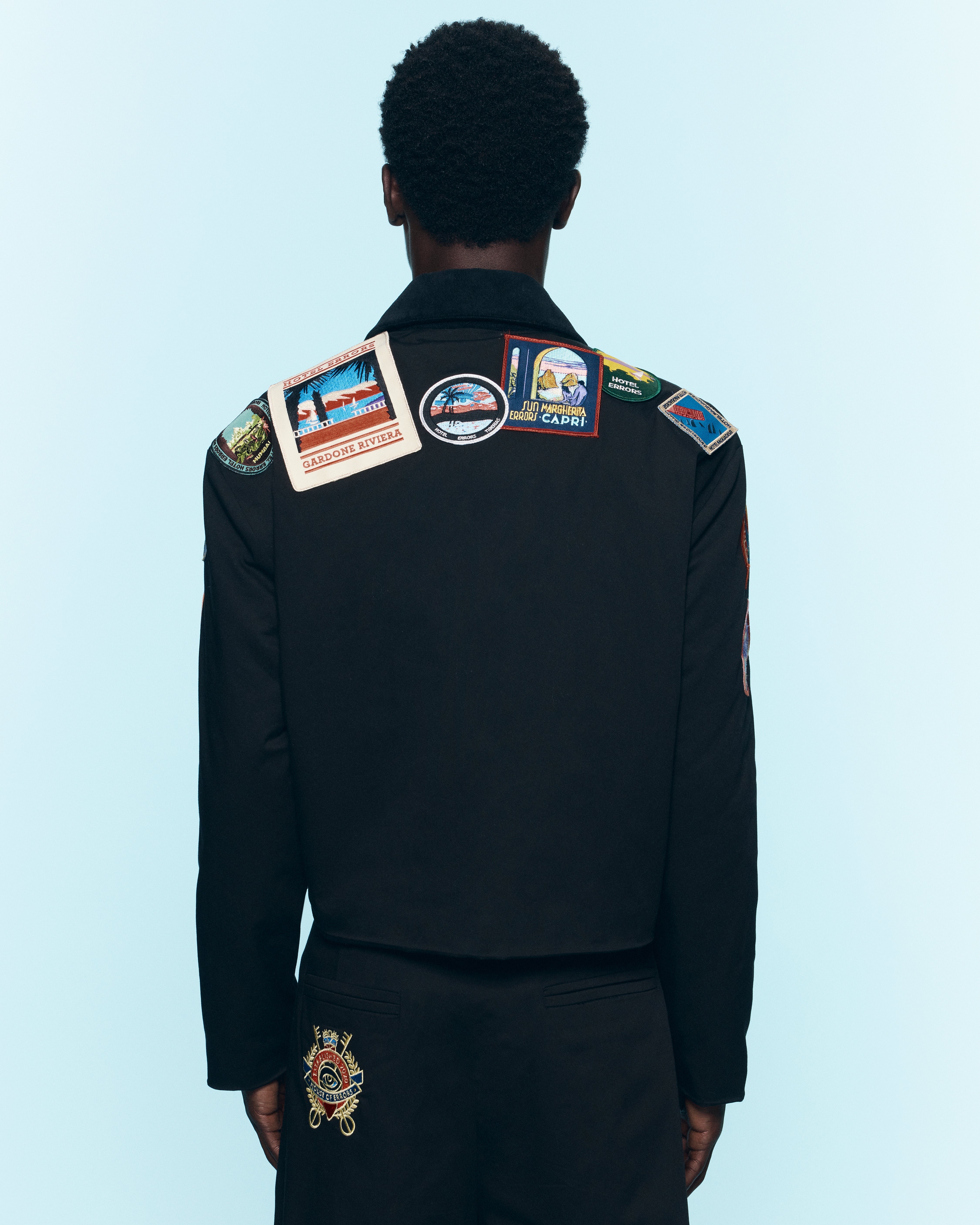 HOTEL ERRORS PATCH JACKET IN BLACK