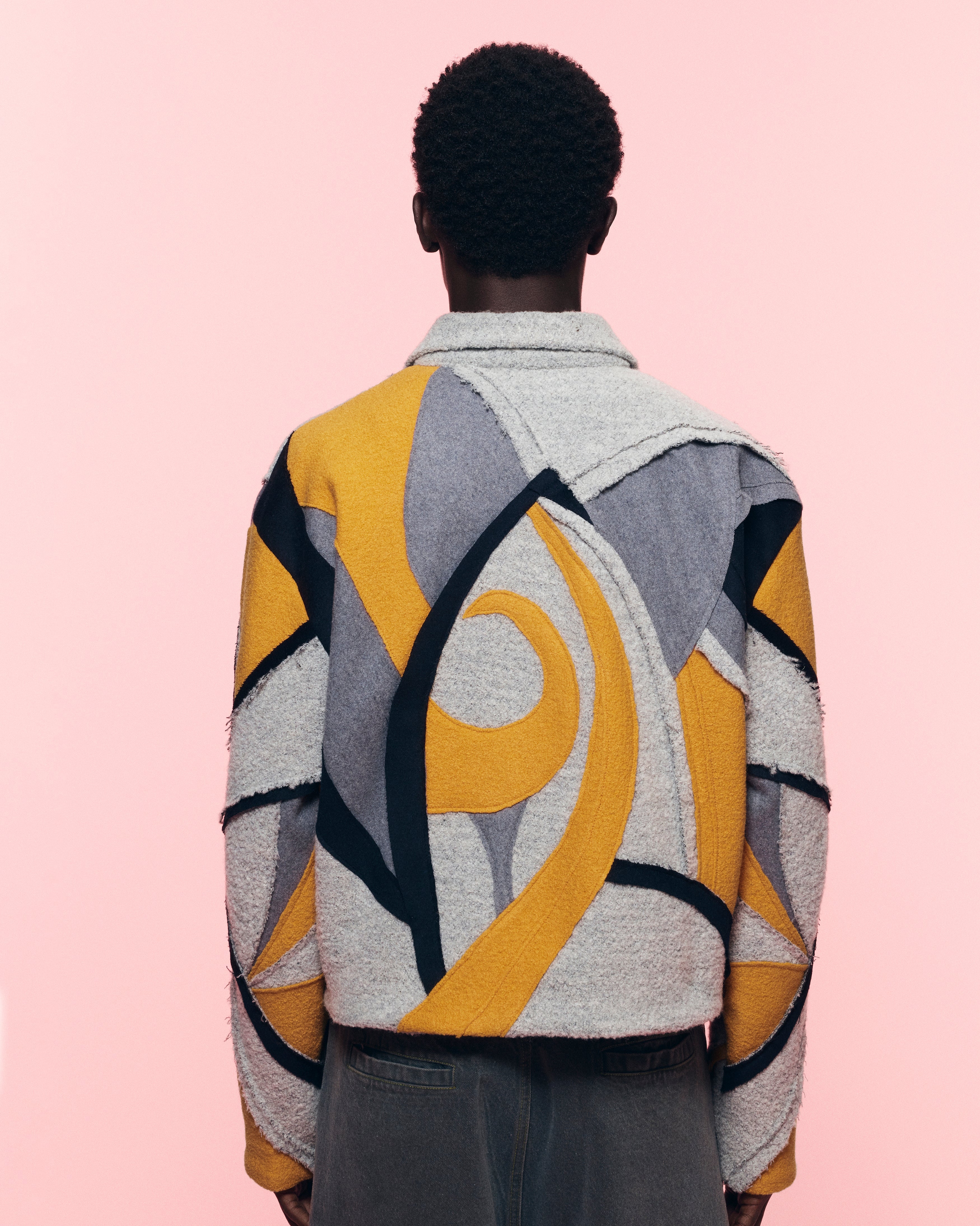 WOOL PATCHWORK JACKET