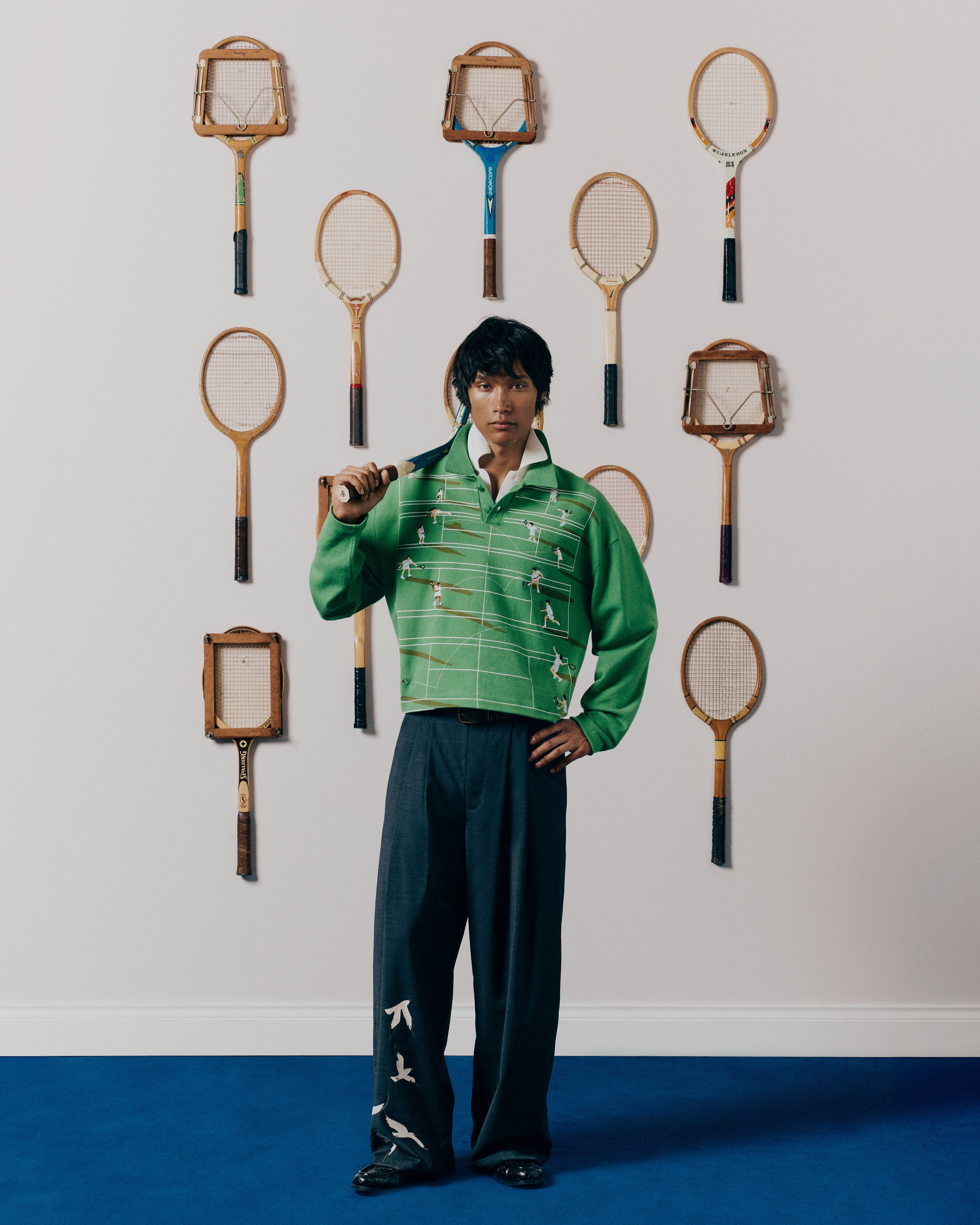 FINE KNIT TENNIS SWEATER